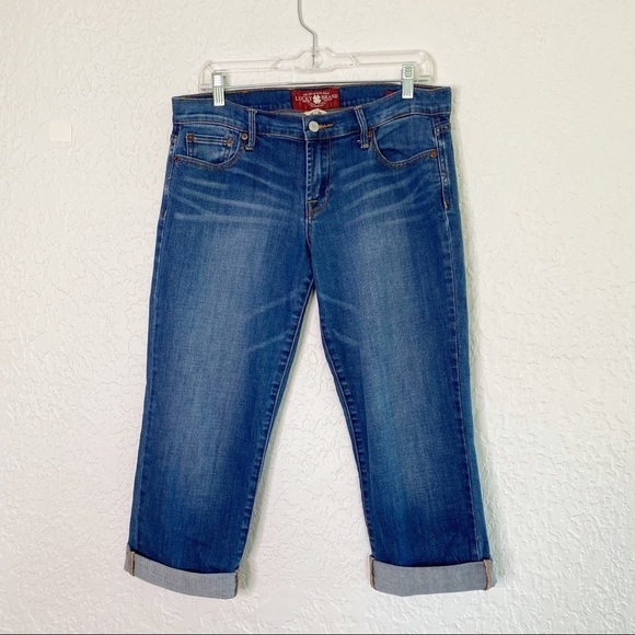 Lucky Brand Sweet’N Crop Blue Jeans Size 8/29 Cuffed - Picture 2 of 11